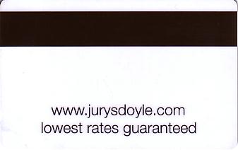Hotel Keycard Jurys Doyle Croke park Ireland Back