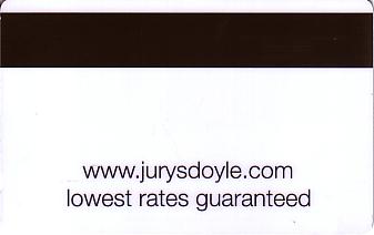 Hotel Keycard Jurys Doyle Croke park Ireland Back