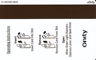 Hotel Keycard Jurys Doyle Washington City U.S.A. Back