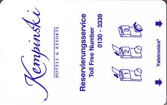 Hotel Keycard Kempinski Generic Front