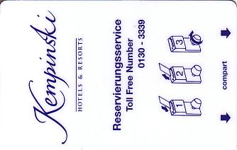 Hotel Keycard Kempinski Generic Front