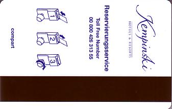 Hotel Keycard Kempinski Generic Back
