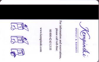 Hotel Keycard Kempinski Generic Back