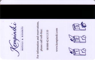 Hotel Keycard Kempinski Generic Back