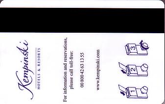 Hotel Keycard Kempinski Generic Back