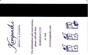 Hotel Keycard Kempinski Generic Back