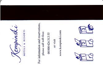 Hotel Keycard Kempinski Generic Back