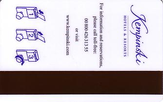 Hotel Keycard Kempinski Generic Back