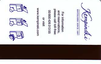 Hotel Keycard Kempinski Generic Back