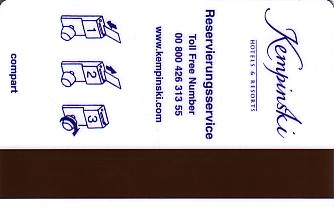 Hotel Keycard Kempinski Generic Back