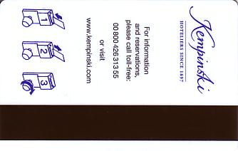 Hotel Keycard Kempinski Generic Back