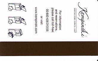 Hotel Keycard Kempinski Generic Back