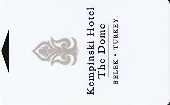 Hotel Keycard Kempinski Belek Turkey Front