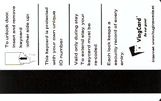 Hotel Keycard Le Meridien Generic Back