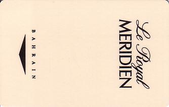 Hotel Keycard Le Meridien  Bahrain Front