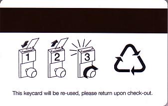 Hotel Keycard Le Meridien Dublin Ireland Back