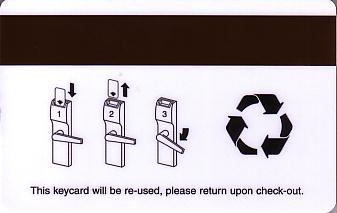 Hotel Keycard Le Meridien Dublin Ireland Back