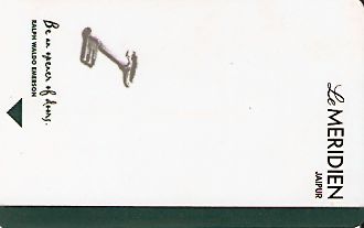 Hotel Keycard Le Meridien Jaipur India Front