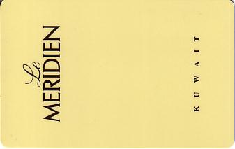 Hotel Keycard Le Meridien  Kuwait Front