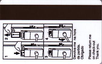 Hotel Keycard Le Meridien Lisbon Portugal Back