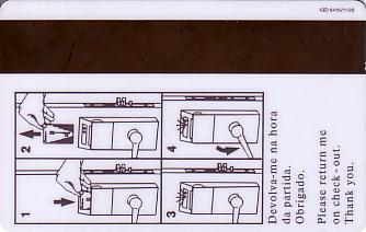 Hotel Keycard Le Meridien Lisbon Portugal Back