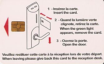 Hotel Keycard Le Meridien Re Ndama Gabon Back