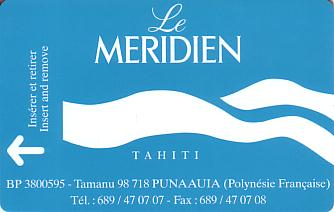 Hotel Keycard Le Meridien Tahiti French Polynesia Front