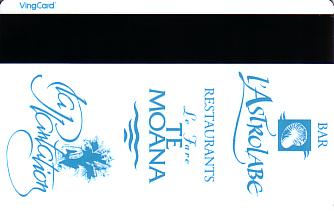 Hotel Keycard Le Meridien Tahiti French Polynesia Back
