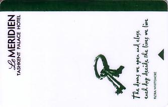 Hotel Keycard Le Meridien Tashkent Uzbekistan Front