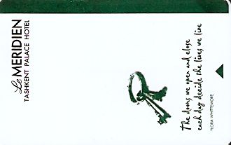 Hotel Keycard Le Meridien Tashkent Uzbekistan Front