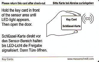 Hotel Keycard Lindner Duesseldorf Germany Back