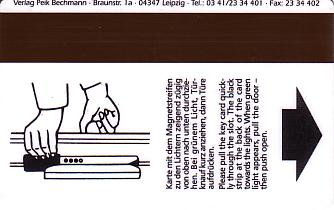 Hotel Keycard Lindner Leipzig Germany Back