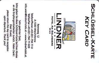 Hotel Keycard Lindner Vienna Austria Front