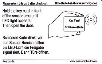Hotel Keycard Lindner Vienna Austria Back