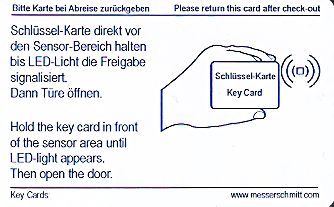 Hotel Keycard Maritim Duesseldorf Germany Back