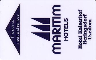 Hotel Keycard Maritim Heringsdorf Germany Front
