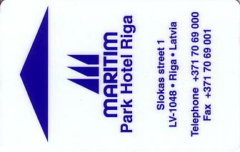 Hotel Keycard Maritim Riga Latvia Front