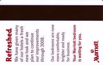 Hotel Keycard Marriott Generic Back