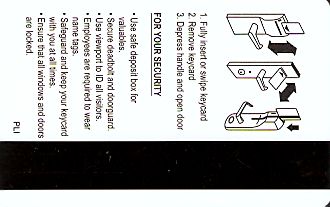 Hotel Keycard Marriott Generic Back