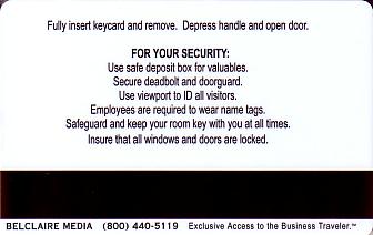 Hotel Keycard Marriott Generic Back