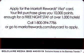 Hotel Keycard Marriott Generic Back