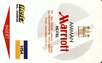 Hotel Keycard Marriott Amman Jordan Front