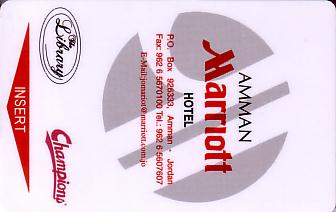 Hotel Keycard Marriott Amman Jordan Front