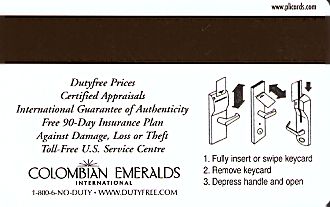 Hotel Keycard Marriott  Aruba Back