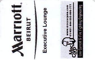 Hotel Keycard Marriott Beirut Lebanon Front