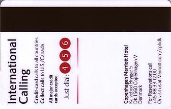 Hotel Keycard Marriott Copenhagen Denmark Back