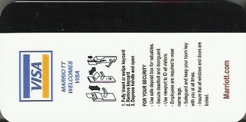 Hotel Keycard Marriott San Juan Puerto Rico Back