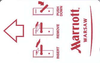 Hotel Keycard Marriott Warsaw Poland Front