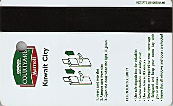 Hotel Keycard Marriott - Courtyard  Kuwait Back