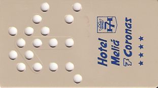 Hotel Keycard Sol Melia Generic Front